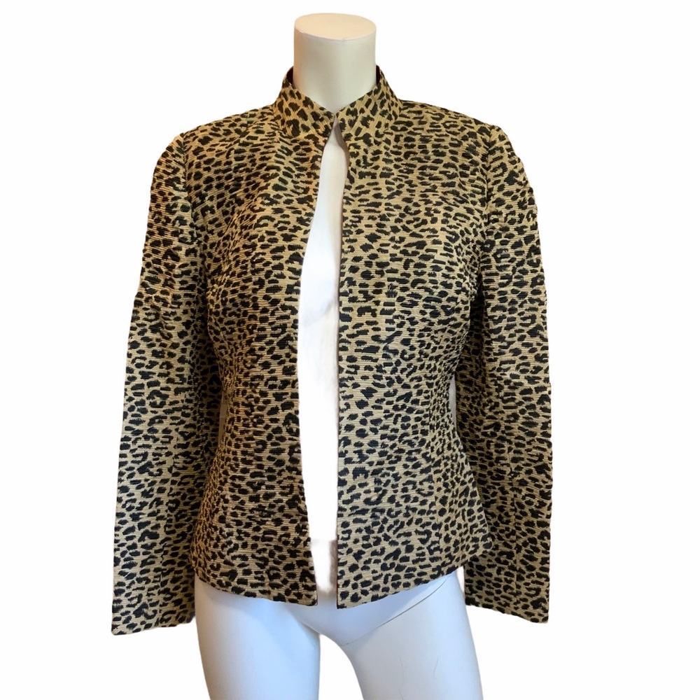 Like New Flores & Flores Leopard Print Jacket 10